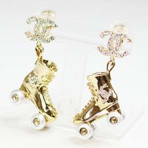 Chanel Cc Logo Earrings Gold-Tone Metal #210577C12B